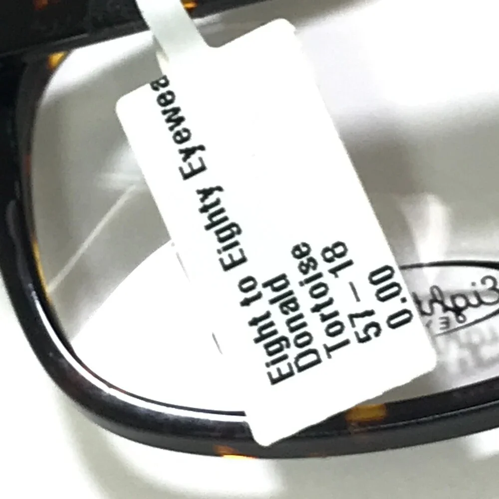 Eight to Eighty Eyeglasses Frames DONALD TORTOISE Square Full Rim 57-18-150